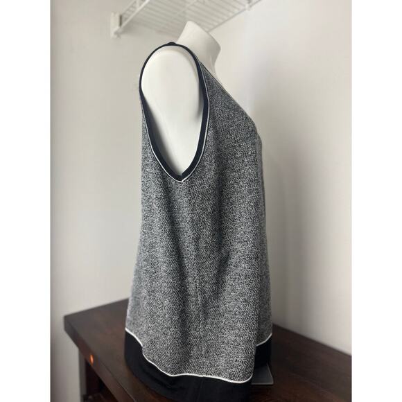Jones New York Gray and Black Knitted Sleeveless Top 3X NWT - Picture 3 of 11